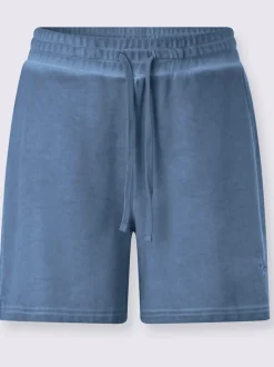 Short sweat à taille haute avec poches et broderie