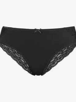 Slip brésilien joli et large dégradé de dentelle des côtés vers l'arrière