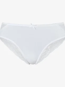 Slip brésilien joli et large dégradé de dentelle des côtés vers l'arrière