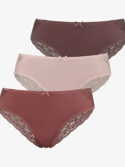 Slip brésilien joli et large dégradé de dentelle des côtés vers l'arrière