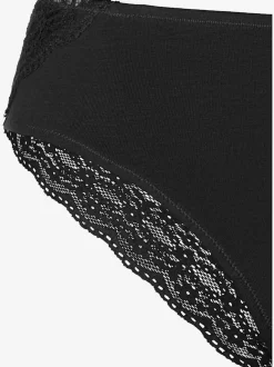 Slip brésilien joli et large dégradé de dentelle des côtés vers l'arrière