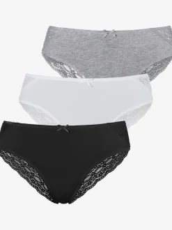 Slip brésilien joli et large dégradé de dentelle des côtés vers l'arrière