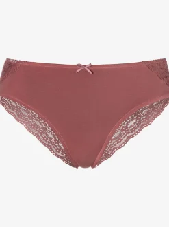Slip brésilien joli et large dégradé de dentelle des côtés vers l'arrière