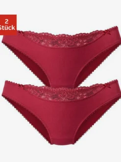 Slip confortable, petit empiècement en dentelle à la ceinture