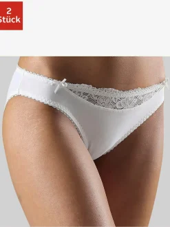 Slip confortable, petit empiècement en dentelle à la ceinture