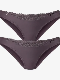 Slip confortable, petit empiècement en dentelle à la ceinture