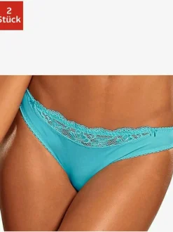 Slip confortable, petit empiècement en dentelle à la ceinture