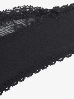 Slip confortable, petit empiècement en dentelle à la ceinture