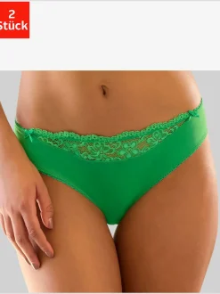 Slip confortable, petit empiècement en dentelle à la ceinture