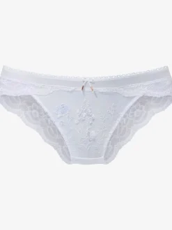 Slip féminin avec nœud décoratif fin et jolis accessoires fantaisie