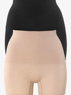 Slip gainant lot pratique de 2 panties gainants unis
