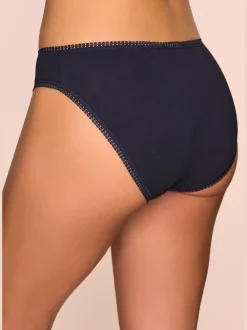 Slips jazz petit bord en dentelle à la ceinture et à la finition des jambes pour un look original