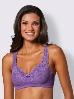 Soutien-gorge confort sans armatures avec dentelle et bretelles réglables