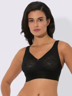 Soutien-gorge confort sans armatures à bonnets préformés avec applications décoratives