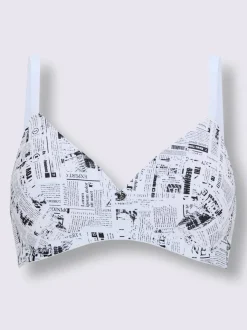 Soutien-gorge à coques sans armatures avec bonnets moulés et imprimé intégral