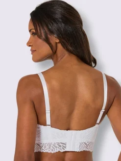 Soutien-gorge à coques sans armatures avec dentelle élastique et bretelles réglables