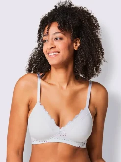 Soutien-gorge à coques sans armatures avec dentelle florale