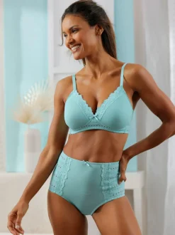 Soutien-gorge à coques sans armatures avec dentelle florale
