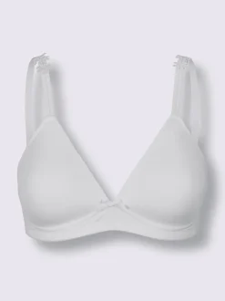Soutien-gorge à coques sans armatures avec nœud et bretelles réglables