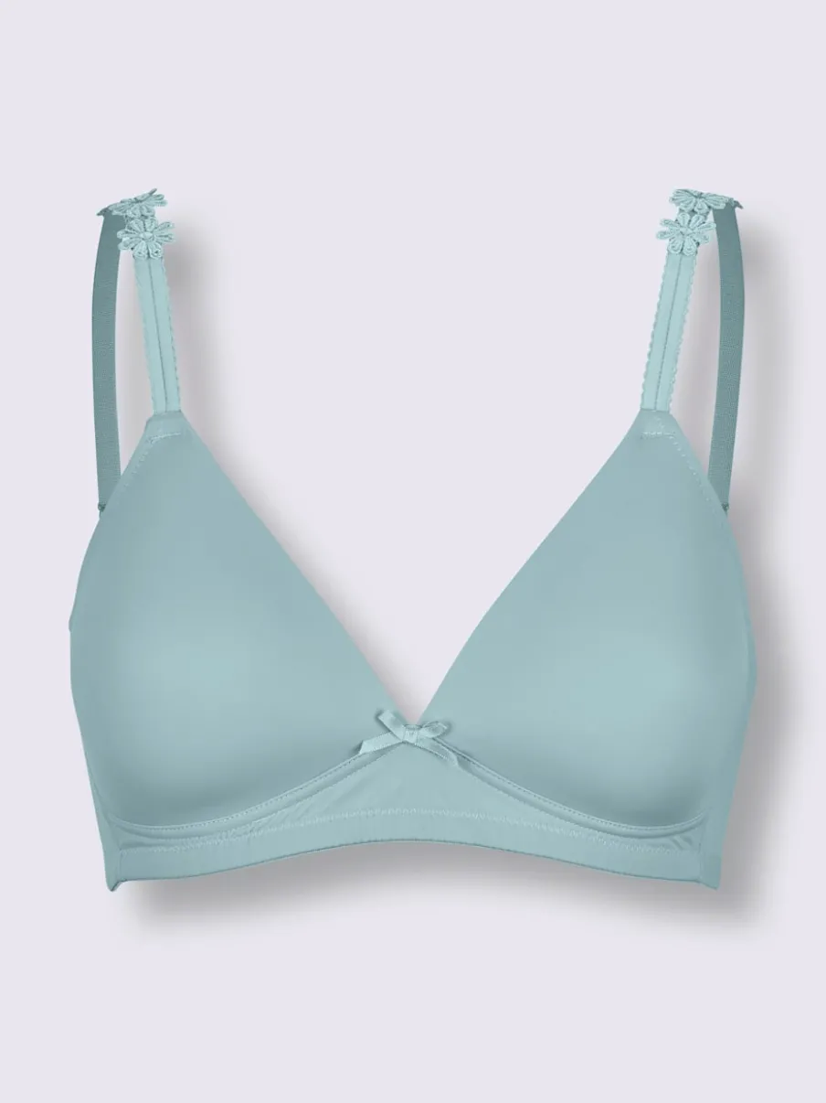 Soutien-gorge à coques sans armatures avec nœud et bretelles réglables