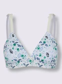 Soutien-gorge à coques sans armatures avec nœud et bretelles réglables