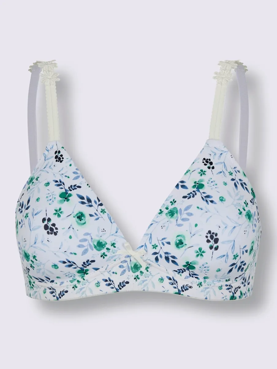 Soutien-gorge à coques sans armatures avec nœud et bretelles réglables