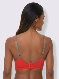 Soutien-gorge de sport à bonnets moulés avec empiècement résille