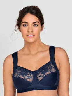 Soutien-gorge large Miss Mary en coton doux avec bonnets en dentelle élastique