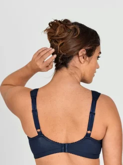 Soutien-gorge large Miss Mary en coton doux avec bonnets en dentelle élastique