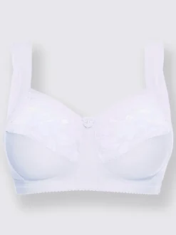 Soutien-gorge large Miss Mary en coton doux avec bonnets en dentelle élastique