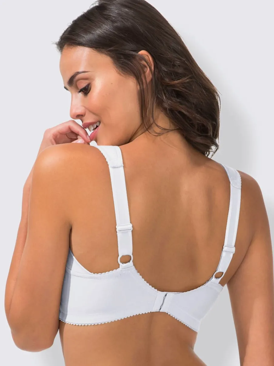 Soutien-gorge large Miss Mary en coton doux avec bonnets en dentelle élastique