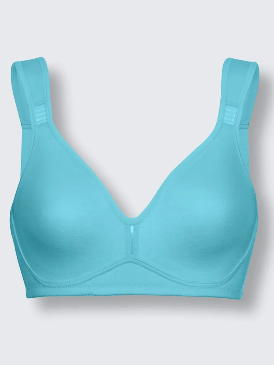 Soutien-gorge sans armatures à bonnets moulés et bretelles réglables