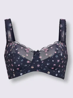 Soutien-gorge sans armatures avec dentelle et bonnet 2 parties