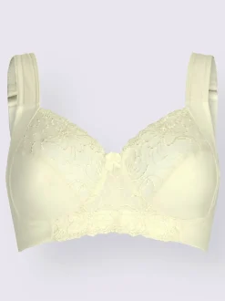 Soutien-gorge sans armatures avec tulle brodé et bretelles larges