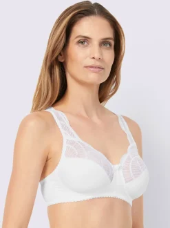 Soutien-gorge sans armatures à bonnets 2 parties avec dentelle