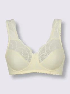 Soutien-gorge sans armatures à bonnets 2 parties avec dentelle