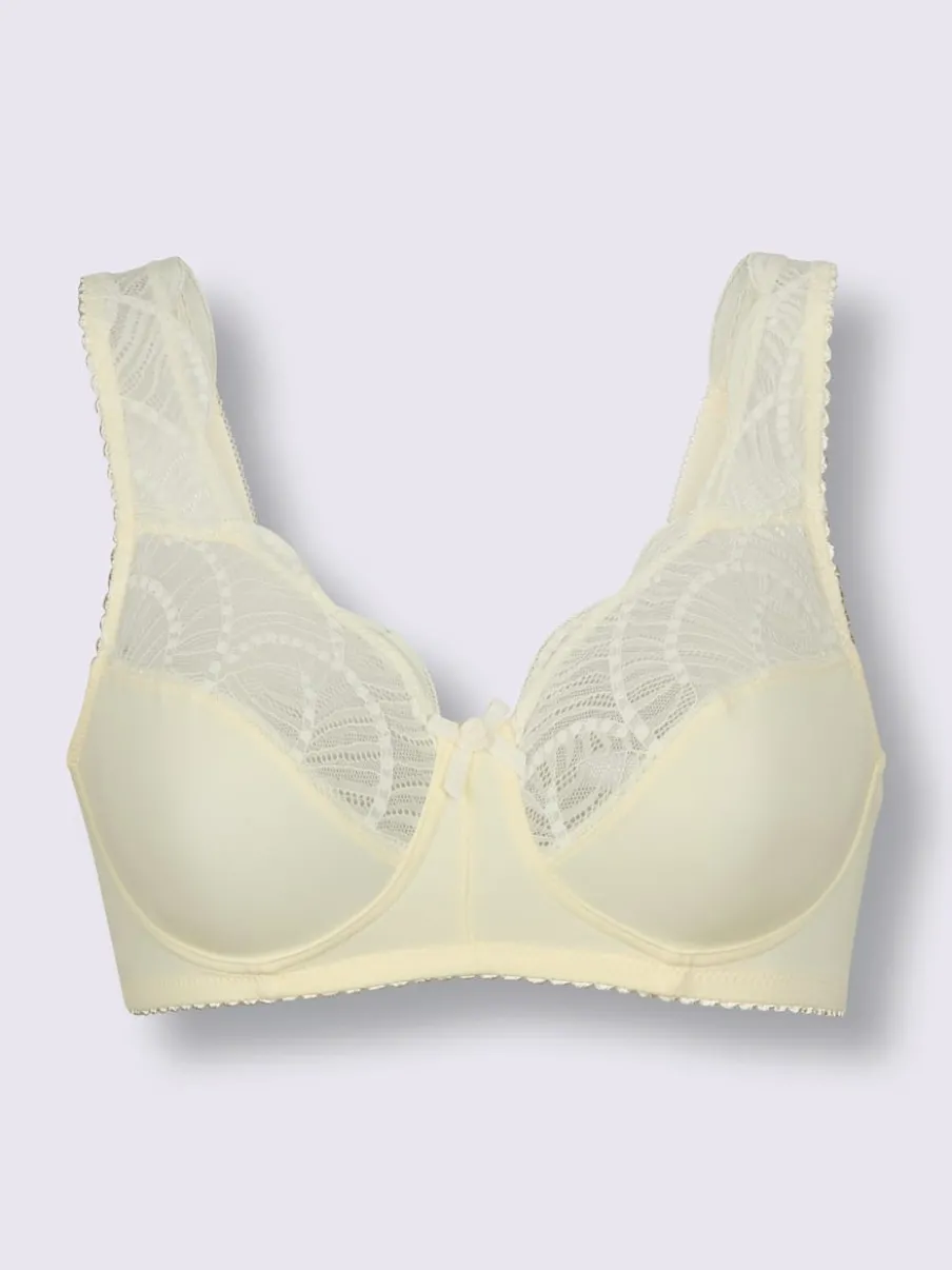 Soutien-gorge sans armatures à bonnets 2 parties avec dentelle