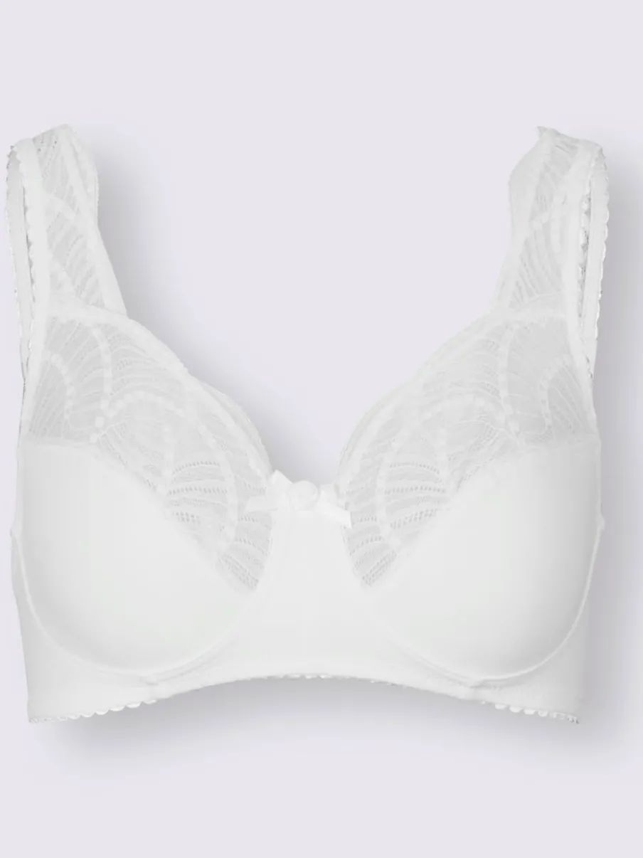 Soutien-gorge sans armatures à bonnets 2 parties avec dentelle