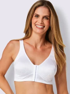 Soutien-gorge sans armatures à fermeture devant avec bonnets moulés et bretelles rembourrées