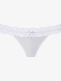 String fantaisie avec nœud décoratif fin au centre devant