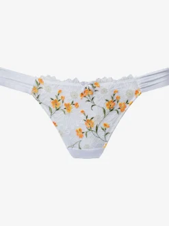 String féminin avec nœud décoratif fin et élégante perle au centre devant