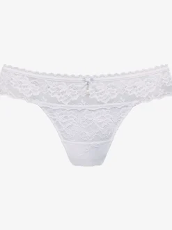 String féminin avec petit nœud décoratif et élégant accessoire décoratif au centre devant