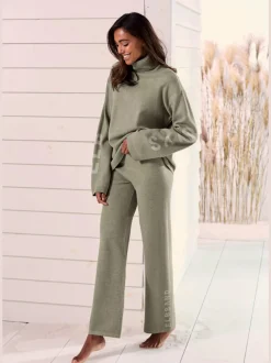 Sweater en tricot doux avec col roulé et manches longues