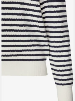 Sweater pull détente à rayures marines