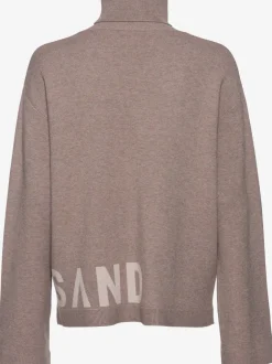 Sweater sweatshirt à col montant avec logo brodé et coupe décontractée