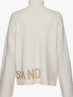 Sweater sweatshirt à col montant avec logo brodé et coupe décontractée
