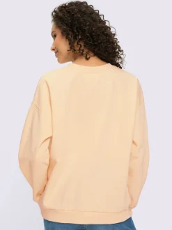 Sweatshirt avec imprimé floral et détails brillants encolure ronde et manches longues