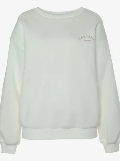 Sweatshirt avec logo brodé et finitions côtelées aux manches