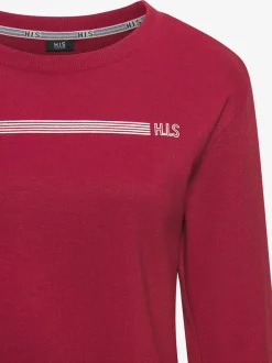 Sweatshirt basique à encolure ronde avec logo et bords-côtes doux
