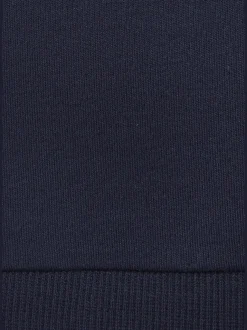 Sweatshirt basique à encolure ronde avec logo et bords-côtes doux